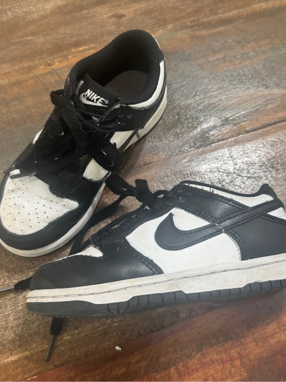 Nike Kids' Black & White Low-Top Sneakers